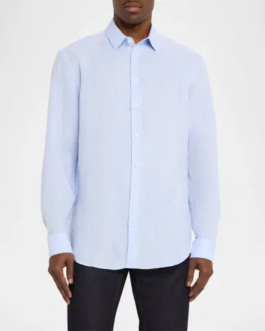 Giorgio Armani Men's Classic-Fit Linen Sport Shirt | Thumbnail 4