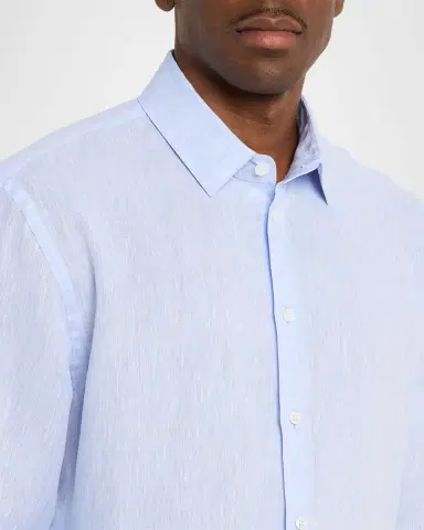 Giorgio Armani Men's Classic-Fit Linen Sport Shirt | Thumbnail 5