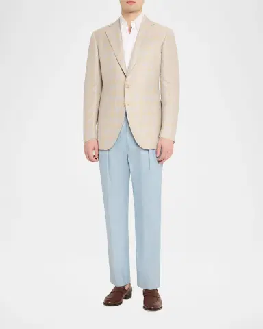 Cesare Attolini Men's Plaid Cashmere-Blend Sport Jacket | Thumbnail 2 Cesare Attolini Men's Plaid Cashmere-Blend Sport Jacket | Thumbnail 2