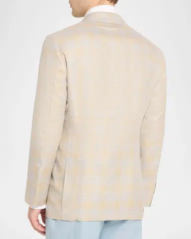 Cesare Attolini Men's Plaid Cashmere-Blend Sport Jacket | Thumbnail 3 Cesare Attolini Men's Plaid Cashmere-Blend Sport Jacket | Thumbnail 3
