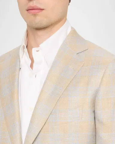 Cesare Attolini Men's Plaid Cashmere-Blend Sport Jacket | Thumbnail 5 Cesare Attolini Men's Plaid Cashmere-Blend Sport Jacket | Thumbnail 5