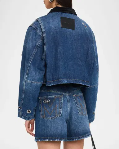 Marc Jacobs Grommet Denim Crop Utility Jacket | Thumbnail 3