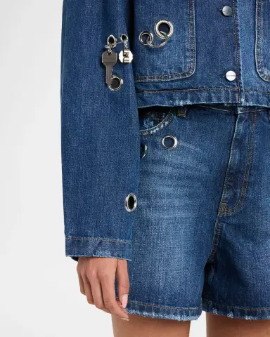 Marc Jacobs Grommet Denim Crop Utility Jacket | Thumbnail 5