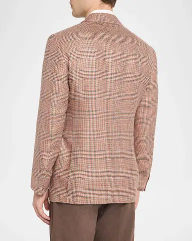 Cesare Attolini Men's Plaid Cashmere-Blend Sport Jacket | Thumbnail 3