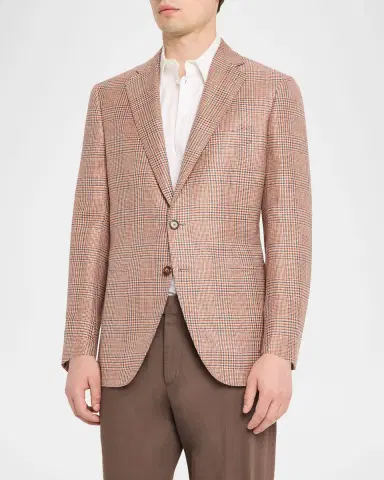 Cesare Attolini Men's Plaid Cashmere-Blend Sport Jacket | Thumbnail 4