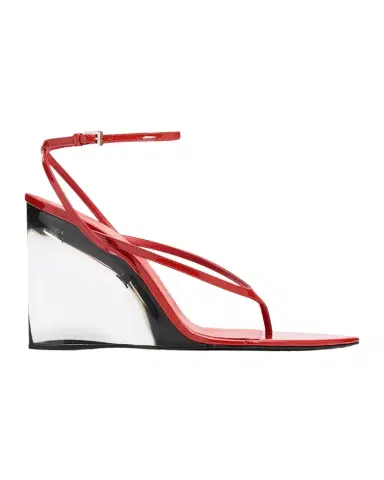 Alaïa 90mm Patent Leather Wedge Sandals | Thumbnail 1
