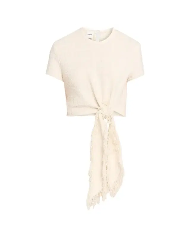 Nanushka Mariel Cotton Linen Tweed T-Shirt