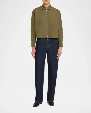 Marni Cotton Boxy Fit Button-Down Shirt | Thumbnail 2