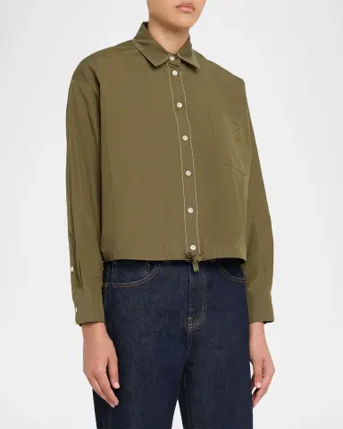 Marni Cotton Boxy Fit Button-Down Shirt | Thumbnail 4