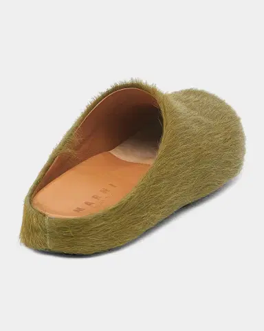 Marni Men's Fussbett Calf Hair Sabot Mules | Thumbnail 2