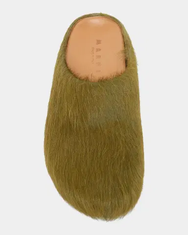 Marni Men's Fussbett Calf Hair Sabot Mules | Thumbnail 4