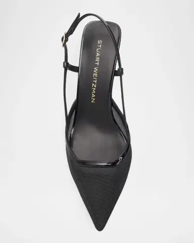 Stuart Weitzman 50mm Vinnie Mesh Slingback Pumps | Thumbnail 3 Stuart Weitzman 50mm Vinnie Mesh Slingback Pumps | Thumbnail 3