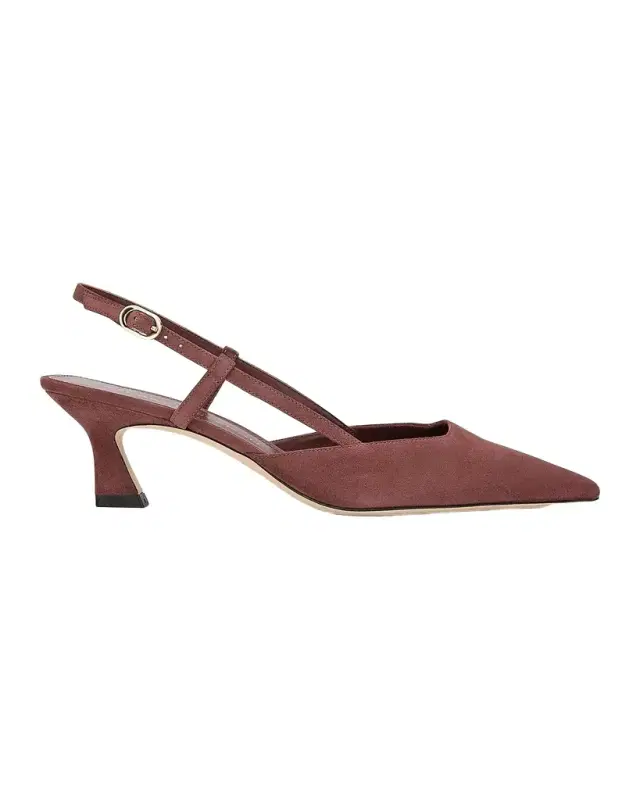 Stuart Weitzman 50mm Vinnie Suede Slingback Pumps
