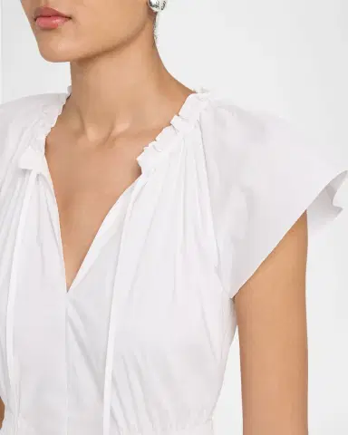 Tanya Taylor Ivana Smocked Cotton-Blend Midi Dress | Thumbnail 5