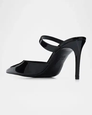 Stuart Weitzman 5mm Stuart Power Patent Leather Mule Pumps | Thumbnail 4