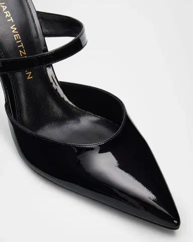 Stuart Weitzman 5mm Stuart Power Patent Leather Mule Pumps | Thumbnail 5