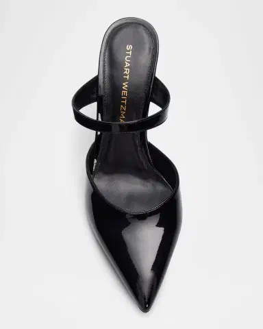 Stuart Weitzman 5mm Stuart Power Patent Leather Mule Pumps | Thumbnail 6