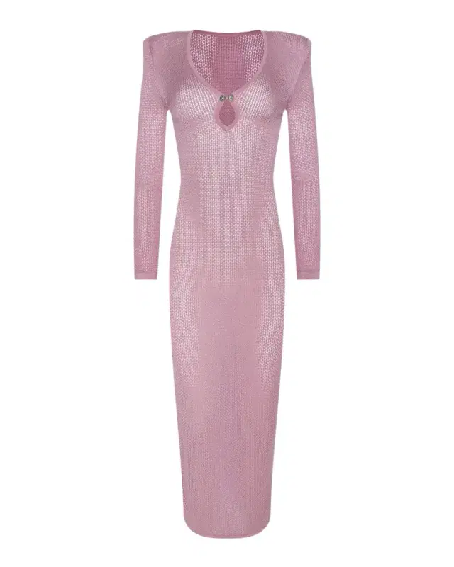 L 'Agence Sydney Open-Stitch Cutout Bodycon Maxi Dress