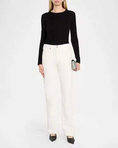 Nili Lotan Briana Mid-Rise Straight-Leg Jeans | Thumbnail 2 Nili Lotan Briana Mid-Rise Straight-Leg Jeans | Thumbnail 2
