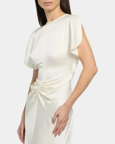 Victoria Beckham Gathered Waist Satin Maxi Dress | Thumbnail 5 Victoria Beckham Gathered Waist Satin Maxi Dress | Thumbnail 5