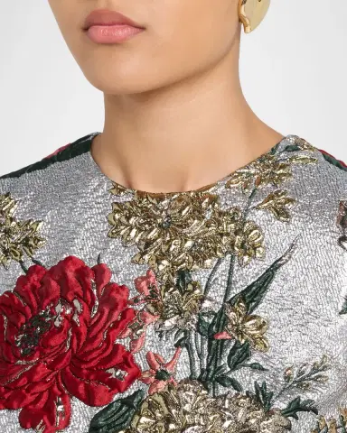 Dolce & Gabbana Floral Matelassé Jacquard Minidress | Thumbnail 5 Dolce & Gabbana Floral Matelassé Jacquard Minidress | Thumbnail 5