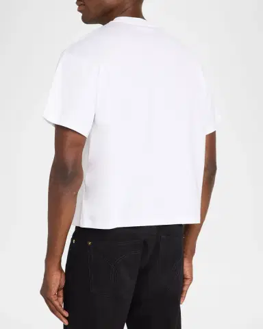 Versace Men's Embroidered-Medusa Jersey Pocket Crewneck T-Shirt | Thumbnail 3 Versace Men's Embroidered-Medusa Jersey Pocket Crewneck T-Shirt | Thumbnail 3