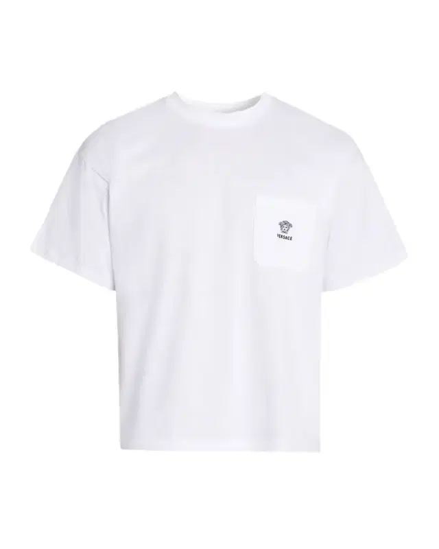 Men 's Embroidered-Medusa Jersey Pocket Crewneck T-Shirt