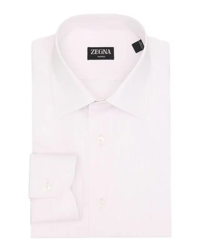 ZEGNA Men 's Micro-Stripe Trofeo Cotton Dress Shirt