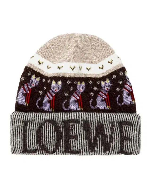 LOEWE x Louis Wain Futurist Cat Beanie