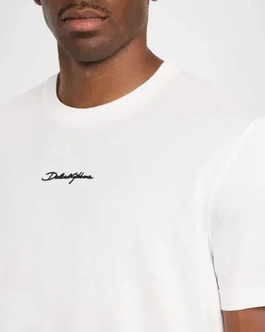 Dolce & Gabbana Men's Cotton Logo Signature T-Shirt | Thumbnail 5 Dolce & Gabbana Men's Cotton Logo Signature T-Shirt | Thumbnail 5