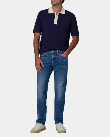 Joe's Jeans Men's Club Contrast-Trim Cotton Knit Polo Shirt | Thumbnail 2