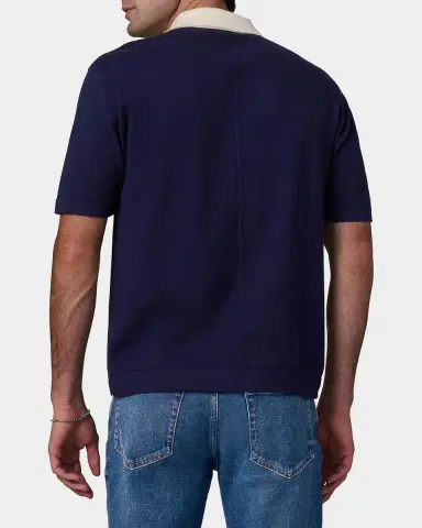 Joe's Jeans Men's Club Contrast-Trim Cotton Knit Polo Shirt | Thumbnail 3