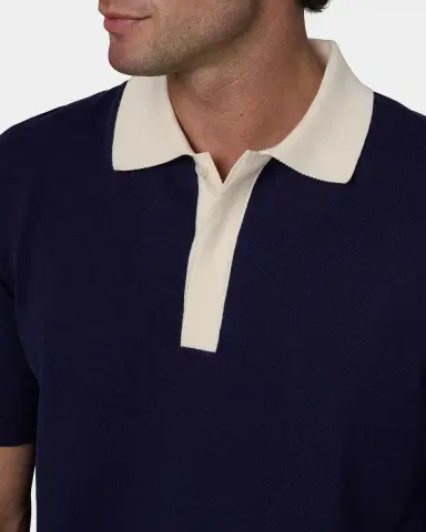 Joe's Jeans Men's Club Contrast-Trim Cotton Knit Polo Shirt | Thumbnail 5