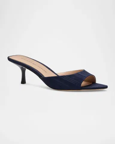 Stuart Weitzman 50mm Lexington Moire Mules | Thumbnail 2