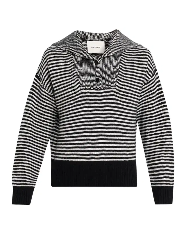 Ranelle Striped Cashmere Sailor Sweater