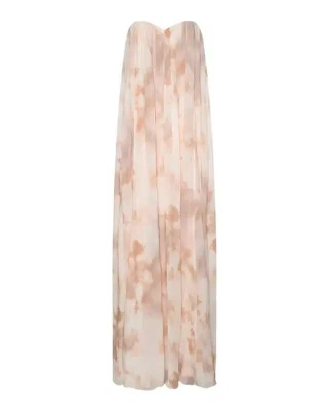 Raine Strapless Pleated Trapeze Gown