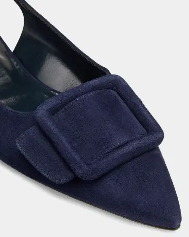 Manolo Blahnik Maylura Suede Buckle Slingback Flats | Thumbnail 3 Manolo Blahnik Maylura Suede Buckle Slingback Flats | Thumbnail 3