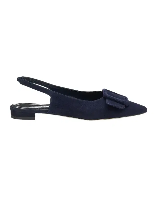 Maylura Suede Buckle Slingback Flats