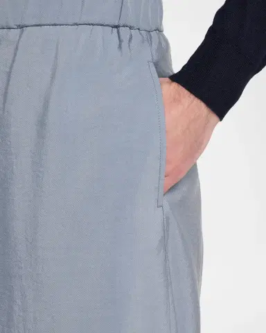 Giorgio Armani Men's Silk Wide-Leg Trousers | Thumbnail 5