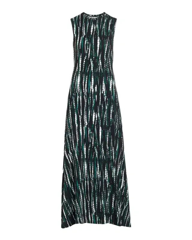Jordyn Sleeveless Abstract-Print Jersey Maxi Dress