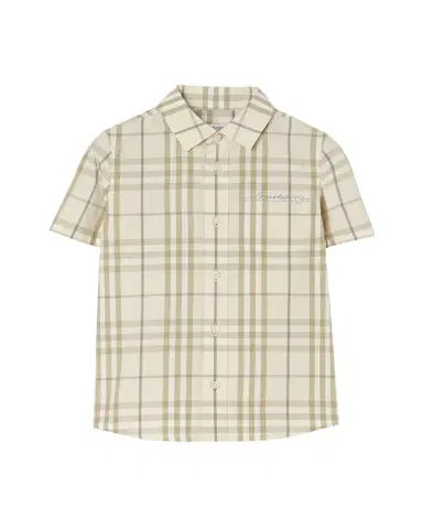 Burberry Boy's Owen Short-Sleeve Check Cotton Shirt | Thumbnail 1 Burberry Boy's Owen Short-Sleeve Check Cotton Shirt | Thumbnail 1