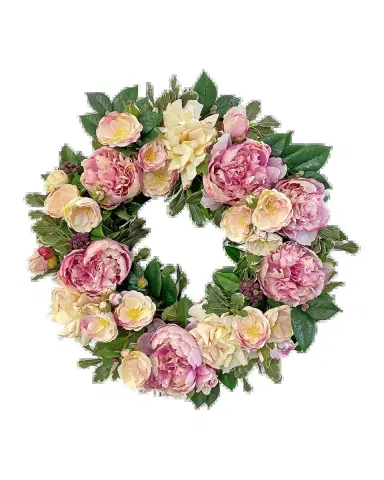 Winward Home Faux Peony 24" Wreath | Thumbnail 2 Winward Home Faux Peony 24" Wreath | Thumbnail 2