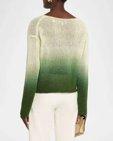 Vince Dip-Dye Cotton Sweater | Thumbnail 3 Vince Dip-Dye Cotton Sweater | Thumbnail 3