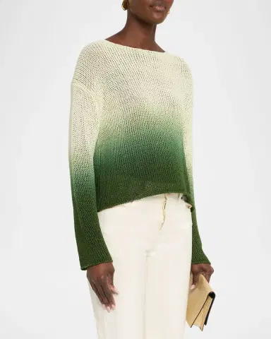 Vince Dip-Dye Cotton Sweater | Thumbnail 4 Vince Dip-Dye Cotton Sweater | Thumbnail 4