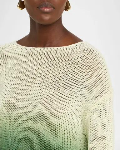 Vince Dip-Dye Cotton Sweater | Thumbnail 5 Vince Dip-Dye Cotton Sweater | Thumbnail 5