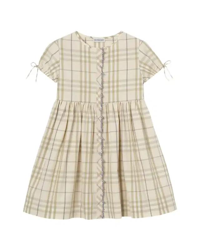Burberry Girl 's Josie Check Cotton Dress, Size 4-14