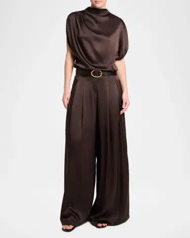 TWP Wish You Would Draped Silk Blouse | Thumbnail 2 TWP Wish You Would Draped Silk Blouse | Thumbnail 2