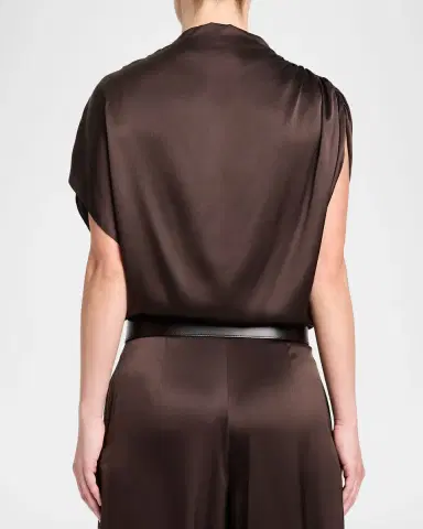 TWP Wish You Would Draped Silk Blouse | Thumbnail 3 TWP Wish You Would Draped Silk Blouse | Thumbnail 3