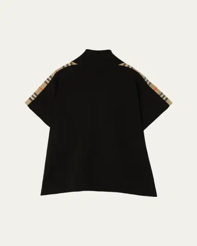 Burberry Girl's Izza Check-Trim Wool Cape | Thumbnail 2 Burberry Girl's Izza Check-Trim Wool Cape | Thumbnail 2
