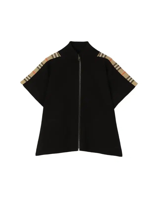 Girl 's Izza Check-Trim Wool Cape, Size M-